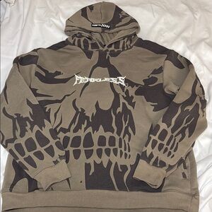 Men's Graphic Hoodie in Black and Brown